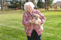 Julia (Judy) Kish Dorrough; Shylo (Karen Rose s dog)